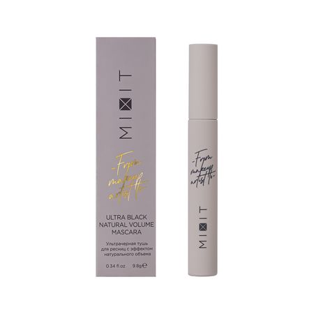Тушь для ресниц MIXIT NATURAL VOLUME с эффектом натурального объема тон Ультрачерный