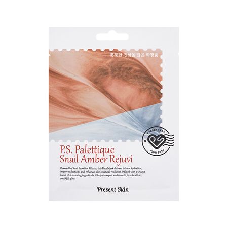 Маска для лица PRESENT SKIN PALETTIQUE с муцином улитки 22 г