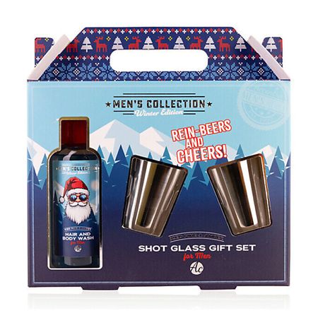 Набор средств для ванной и душа ACCENTRA Подарочный набор Men´s Collection Winter Edition: Гель для душа + 2 стопки