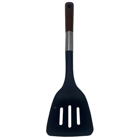 лопатка TODELIA Премьера 35,5см с прорезями нейлон, нерж.сталь, дерево