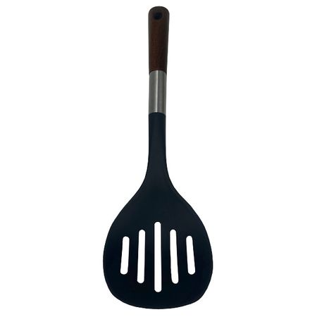 лопатка TODELIA Премьера 36,5см с прорезями нейлон, нерж.сталь, дерево