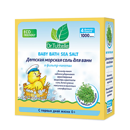 Соль для ванны DR.TUTTELLE Детская морская соль для ванн с чабрецом