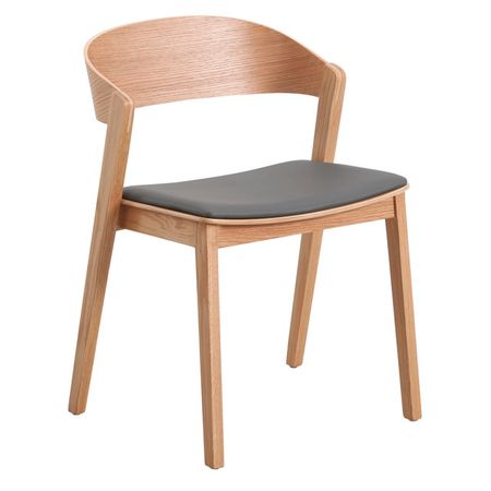 стул ALON 567х518х757мм дерево/полиуретан коричневый/черный