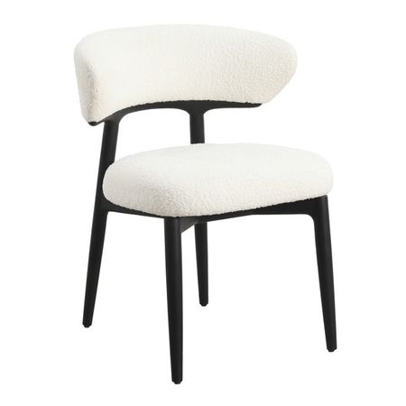 стул AMBY 600х595х775мм дерево/ткань белый/черный