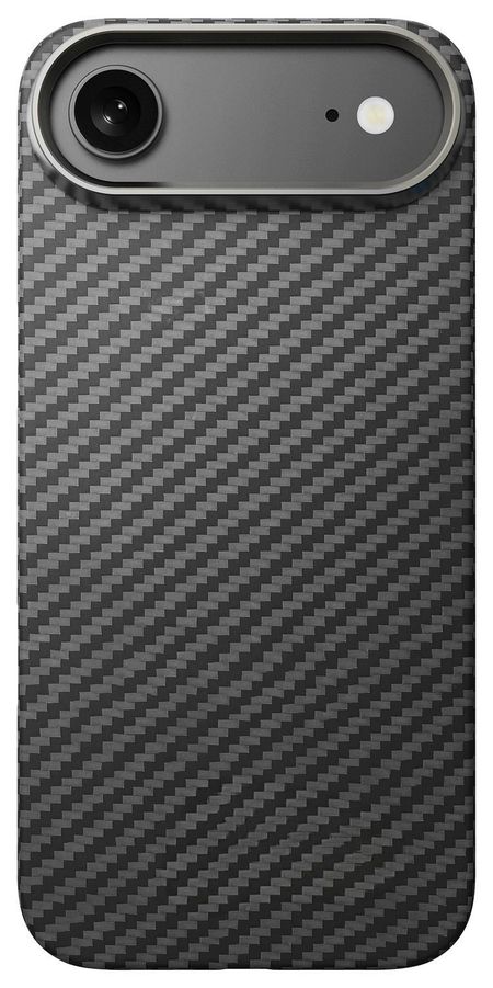 Чехол-накладка Kzdoo Keivlar Case для iPhone Air карбоновый (черно-серый в полоску)