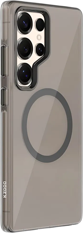 Чехол-накладка Kzdoo Iceguard Magsafe для Samsung Galaxy S25 Ultra пластиковый (прозрачно-черный)