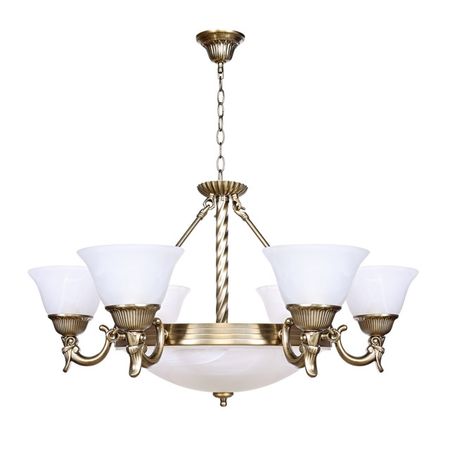 люстра подвесная БАЛТИЙСКИЙ СТИЛЬ Бронза 9xЕ27 60Вт металл фоторамка подвесная бронза с каймой а3