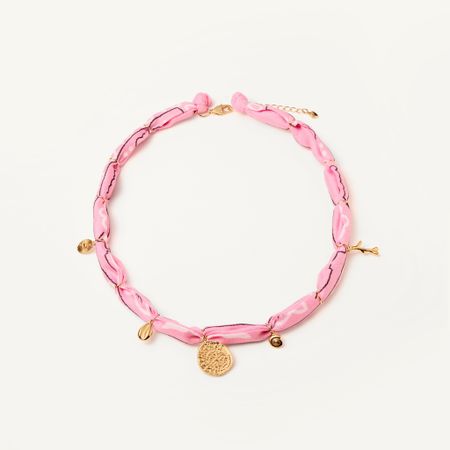 HOLLY JUNE Колье Bandana Necklace - Pink