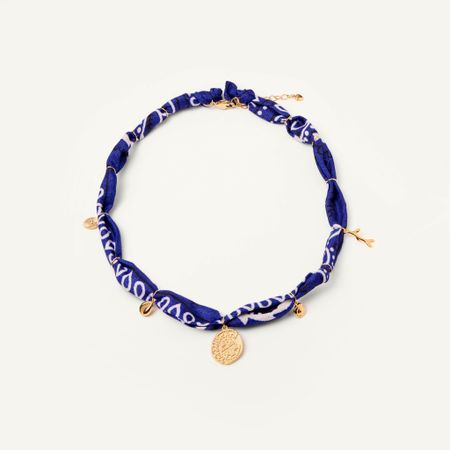 HOLLY JUNE Колье Bandana Necklace - Blue