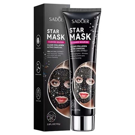 Маска для лица SADOER Маска-пленка для лица отшелушивающая звездное небо с коллагеном