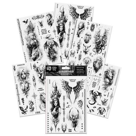 Тату P.INK Набор наклеек-тату 5 листов,210х148 Фэнтези элеонора барсотти в гостях у принцессы 70 наклеек