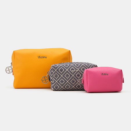 Набор косметичек YASNA Набор из трёх косметичек Glam