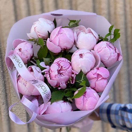 Букет живых цветов CVETKOFF LUX Пионы розовые