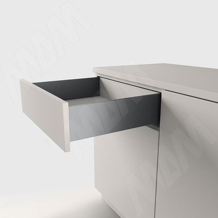 LS BOX PRO комплект ящика 400 мм, цвет графит (боковины h120 мм с направляющими открывания от нажатия) (LSB.PRO.LT120400GP)