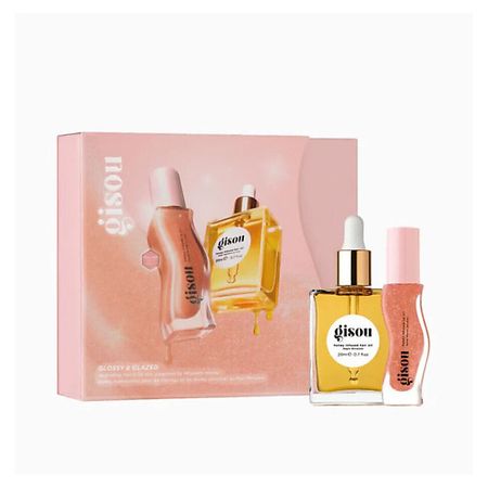 Набор для ухода за волосами GISOU Набор Glossy and Glazed: Масло для волос + Масло для губ