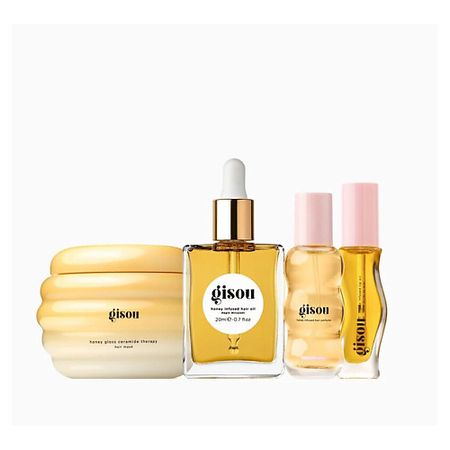 Набор для ухода за волосами GISOU Набор Glow All The Way: Масло для волос + Маска для волос + Спрей для волос + Масло для губ