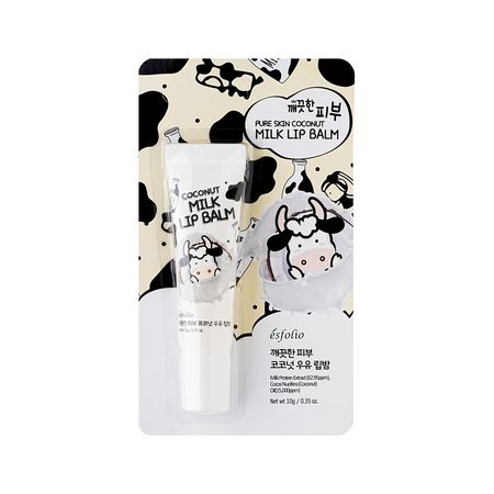 Бальзам для губ ESFOLIO PURE SKIN COCONUT с кокосовым маслом и молочным протеином 10 г