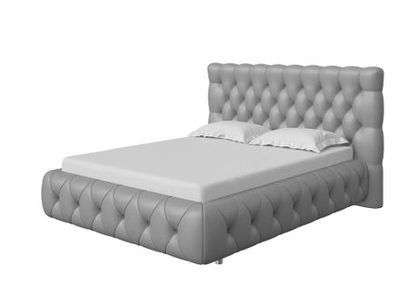 Мягкая Кровать Орматек Castello с подъёмным механизмом (Экокожа Серебристый перламутр) 140x190