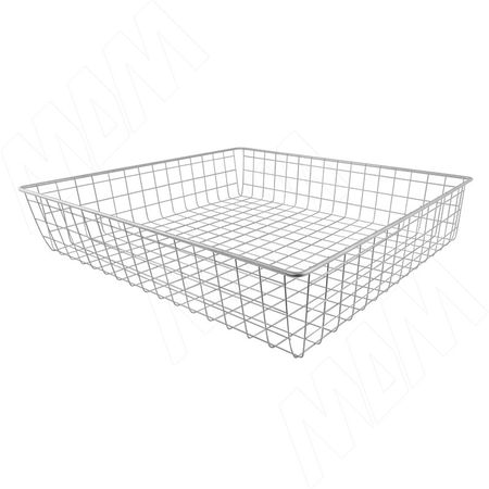 BASE Корзина сетчатая, 120x600x600 мм, металлик серебристый (КС126060) коробка подарочная металлик серый 18 5 24 9см картон