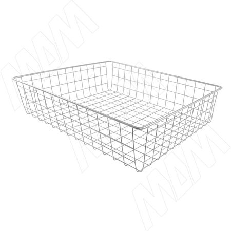 BASE Корзина сетчатая, 120x450x600 мм, металлик серебристый (КС124560) коробка подарочная металлик серый 18 5 24 9см картон