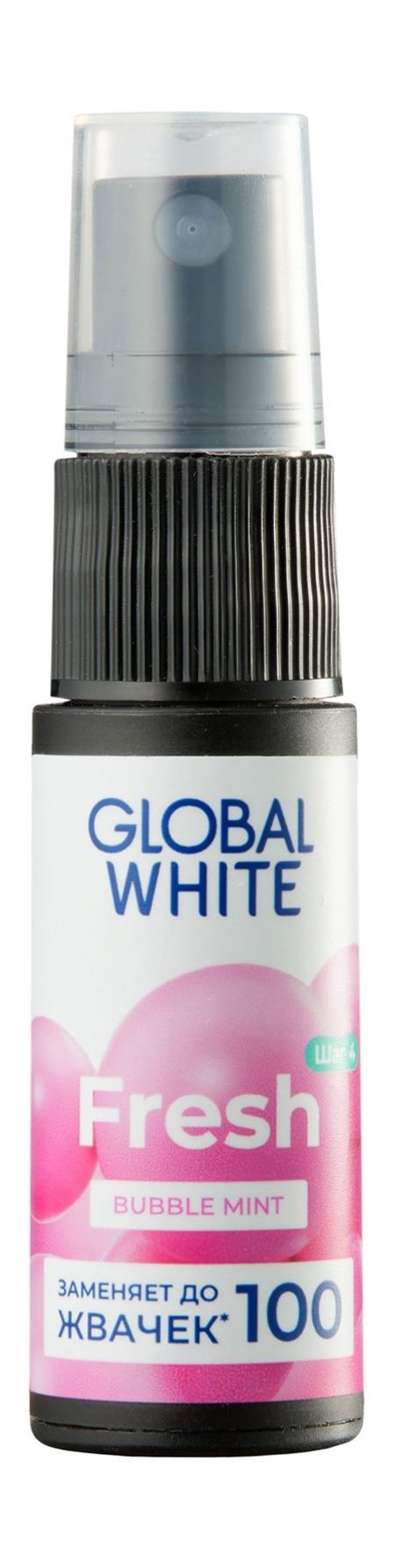 Global White Fresh Bubble Mint Спрей для полости рта