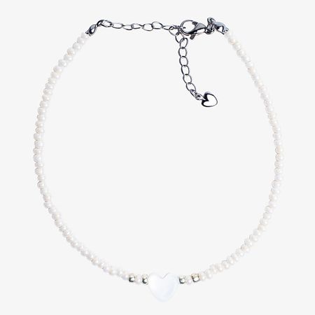 Браслет HIGHER-AURA Браслет из жемчужного бисера с перламутровым сердцем