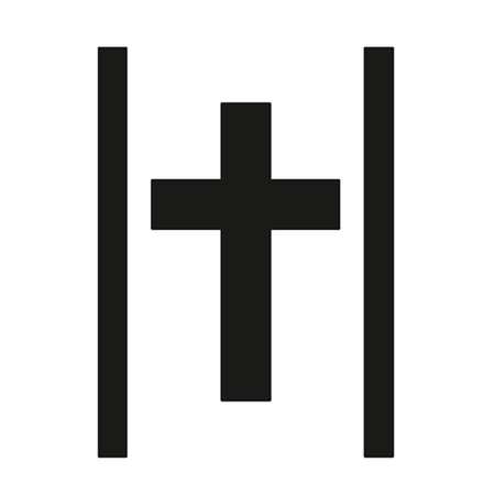 Наклейки для тела PRINT FACTORY Переводная Временная Татуировка Крест черный