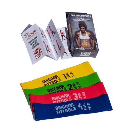Набор эспандеров ORIGINAL FITTOOLS Набор фитнес-резинок для тренировки рук и ног