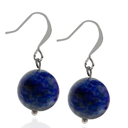 Серьги LAPUSH Серьги с камнем натуральный синий лазурит