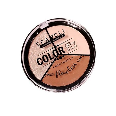 Контуринг SPARCLI Контуринг-палетка 3в1  Бронзер + Хайлайтер +Румяна для макияжа