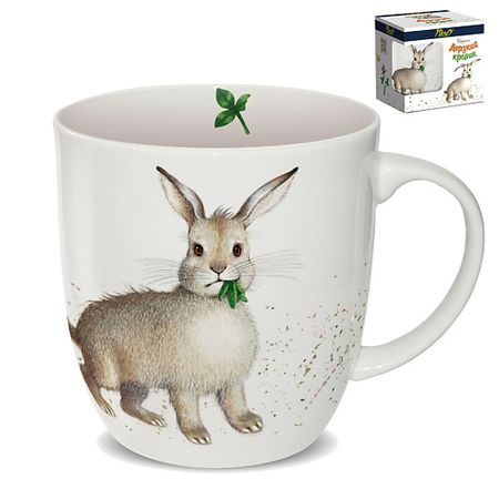 Стакан PRIORITY Кружка Наглая рыжая морда «Дерзкий кролик» в подарочной коробке
