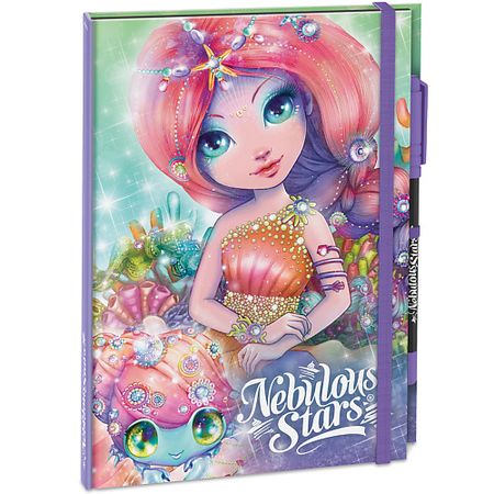 Блокнот NEBULOUS STARS Серия: Coralia. Блокнот в жестком переплете блокнот для творчества с наклейками и переводными тату луна neo stars