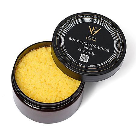 Скраб для тела EL'VIRA Скраб для тела с морской солью, сахаром и маслами антицелюлитный цитрус BODY ORGANIC SCRUB