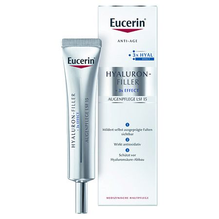 Крем для глаз EUCERIN Антивозрастной крем для ухода за кожей вокруг глаз Hyaluron-Filler SPF 15