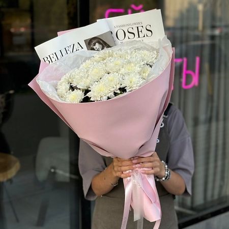 Букет живых цветов KIWIGIFTS Букет цветов живые Хризантема кустовая