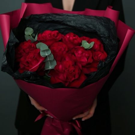 Букет живых цветов ШОПЕН Букет с красными французскими розами