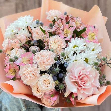 Букет живых цветов SORRYCH Букет с эрингиумом