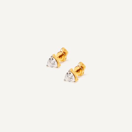 VIVA LA VIKA Серьги Classic Trillion Studs, Size 4, Gold