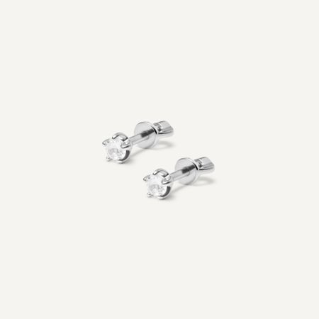 VIVA LA VIKA Серьги Classic Circle Studs, Size 3, Silver