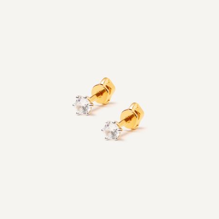 VIVA LA VIKA Серьги Classic Studs Size 3.25, Gold