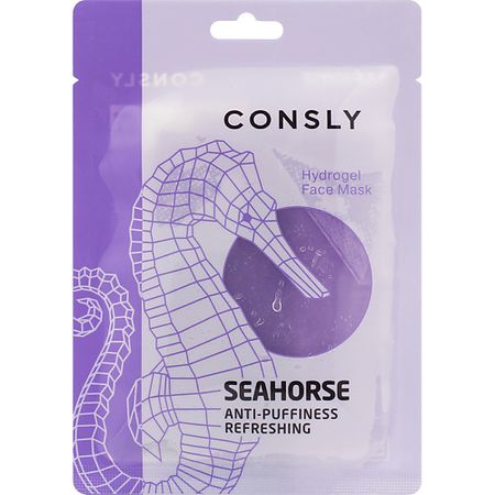 Маска для лица CONSLY Гидрогелевая маска с экстрактом морского конька Hydrogel Face Mask Seahorse Anti – Puffiness Refreshing