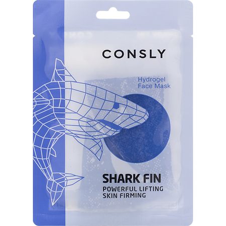 Маска для лица CONSLY Гидрогелевая маска с экстрактом акульего плавника Hydrogel Face Mask Shark Fin Powerful Lifting Skin Firming