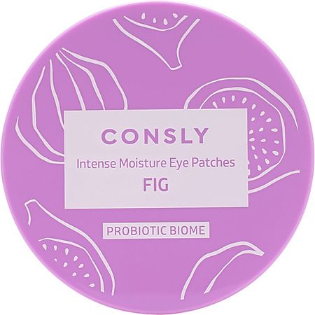 Патчи для глаз CONSLY Глубоко увлажняющие патчи с пробиотиками и экстрактом инжира для чувствительной и сухой кожи век Intense Moisture Eye Patches Fig Probiotic Biome