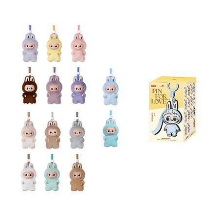 Брелок POP MART Плюшевая подвеска Pin For Love A-M POP MART The Monsters LABUBU 4.0,1 шт.