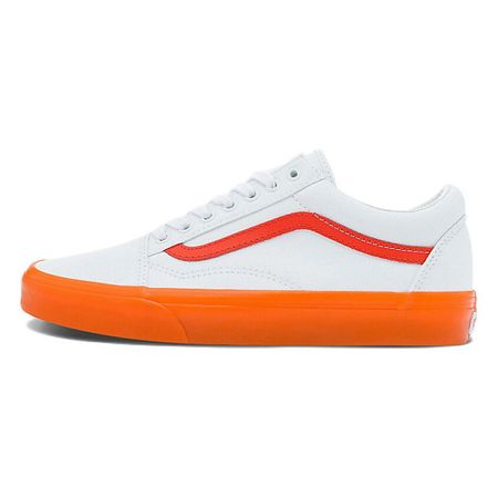 Кроссовки VANS Кроссовки Old Skool Casual Low Top Skate Shoes Small Orange Side Stripe 'White'
