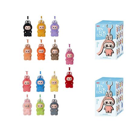 Брелок POP MART Плюшевая подвеска Pin For Love N-Z POP MART The Monsters LABUBU 4.0, 2шт сумочка плюшевая котик серый 31х23 12 04759 01 bookvalno