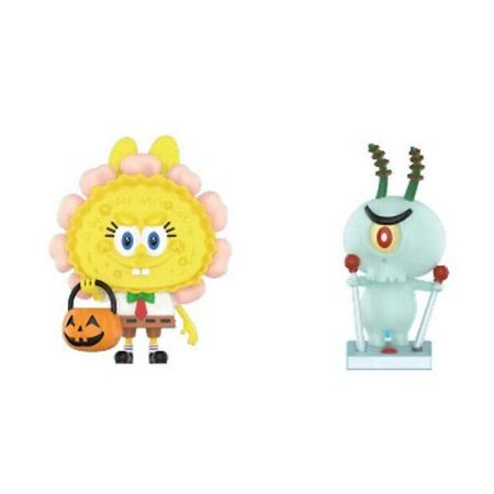Мягкая игрушка POP MART Игрушка-сюрприз The Monsters Spongebob SeriesJack-o'-lantern + ruffian boss x TYCOCO, 9 см