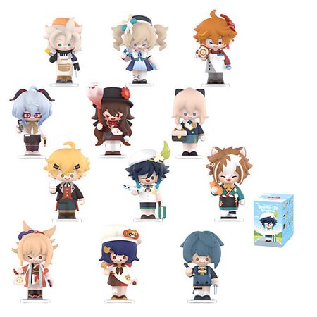 Мягкая игрушка POP MART Фигурка x GenShin Q Collection Transformation Comic Theme Blind Box Products 12 Pcs