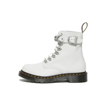 Кроссовки DR. MARTENS Кроссовки Dr.Martens 1460 Pascal Chain Leather Lace Up Boot White Womens