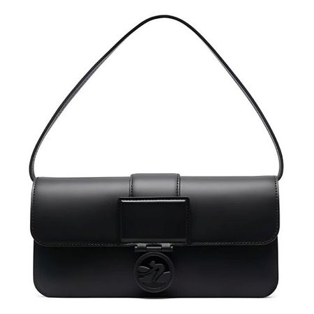 Сумка LONGCHAMP Сумка BOX-TROT Calfskin Baguette Bag One Shoulder Handbag Medium Size Women's Black